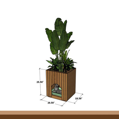 Hidden Cat Litter Box Planter: DIY Woodworking Furniture Plan (Digital Download)