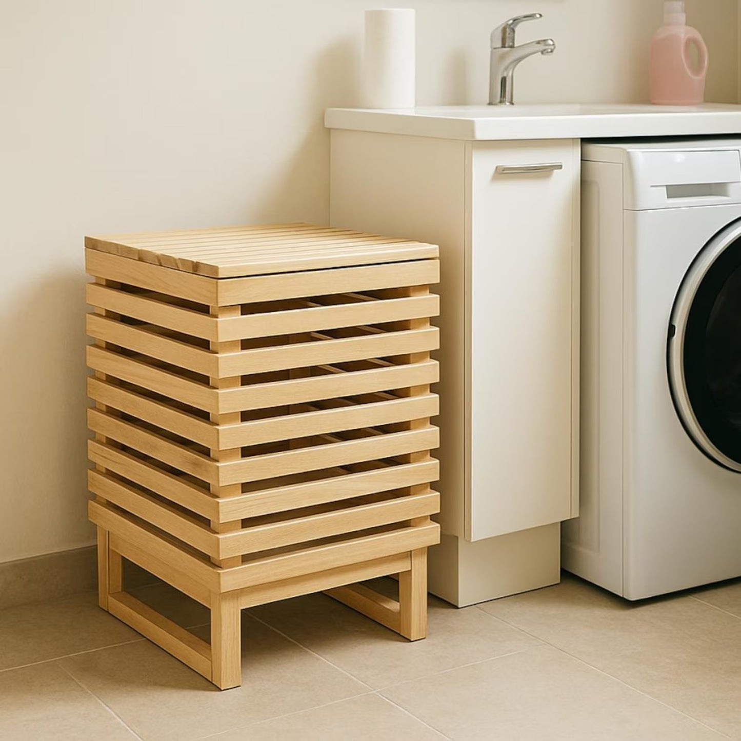 DIY Laundry Box | Wooden Storage Plan | Laundry Hamper Cabinet | Woodworking Digital Download