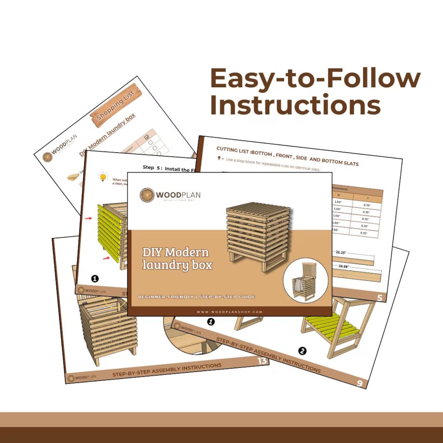 DIY Laundry Box | Wooden Storage Plan | Laundry Hamper Cabinet | Woodworking Digital Download