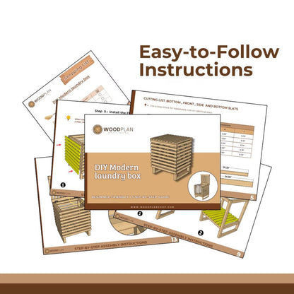 DIY Laundry Box | Wooden Storage Plan | Laundry Hamper Cabinet | Woodworking Digital Download